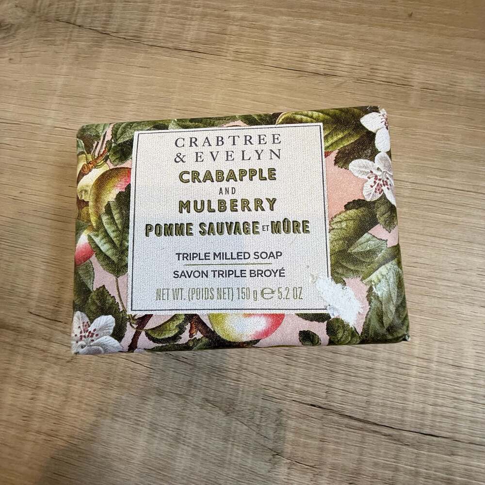 NEW Crabtree & Evelyn Crabapple & Mulberry Bar Soap 5.57 oz Discontinued